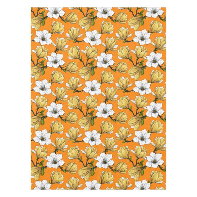 Toalha De Mesa Jardim de Magnolia em amarelo (Frente)