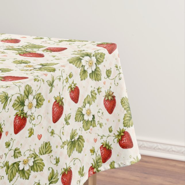 Toalha De Mesa Jardim de Morango (Posição Original)