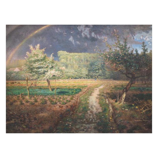 Toalha De Mesa Jean-Francois Millet - Primavera em Barbizon (Frente (Horizontal))