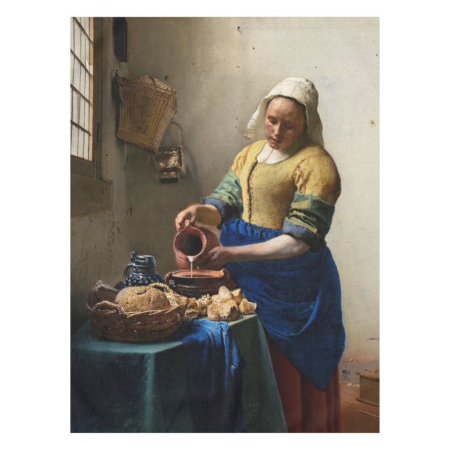 Toalha De Mesa Johannes Vermeer - A Milkmaid (Frente)