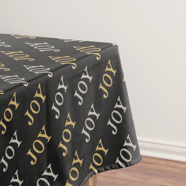 Toalha De Mesa JOY (brilho prateado/dourado) (Posição Original)