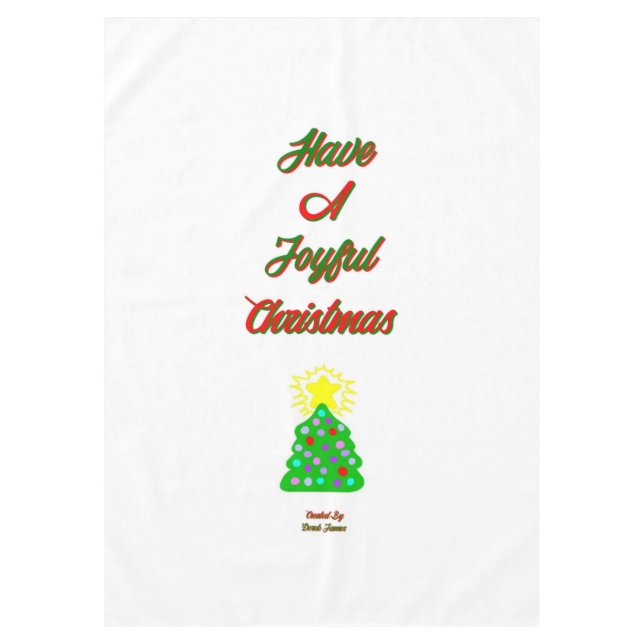 Toalha De Mesa Joyful Christmas Tablecloth (Frente)