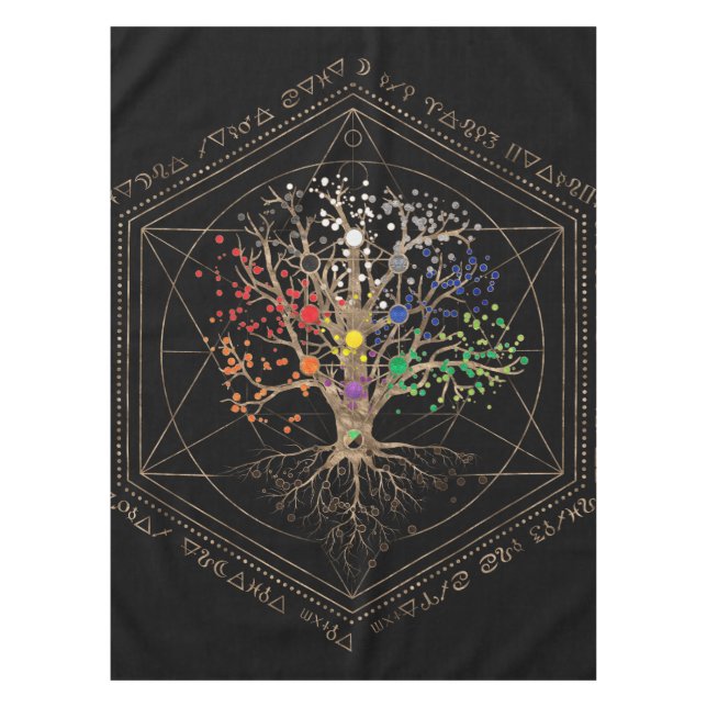 Toalha De Mesa Kabbalah A Árvore da Vida (Frente)