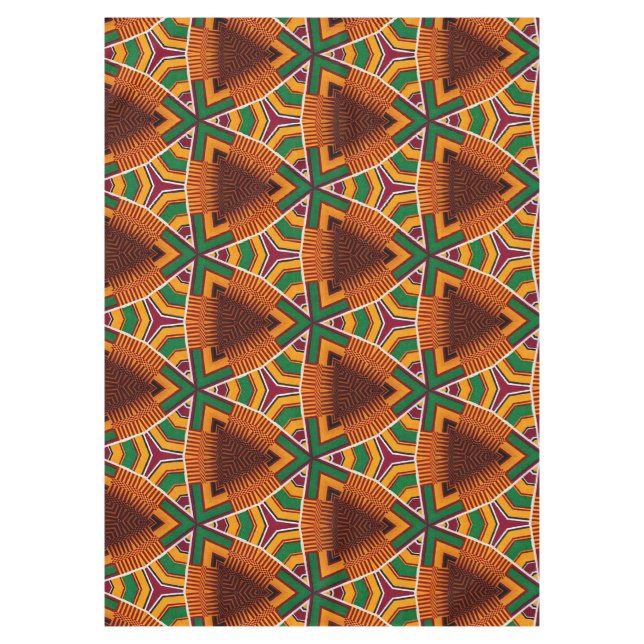 Toalha De Mesa Kente Geometrics Kwanzaa Mesa Afrocêntrica (Frente)