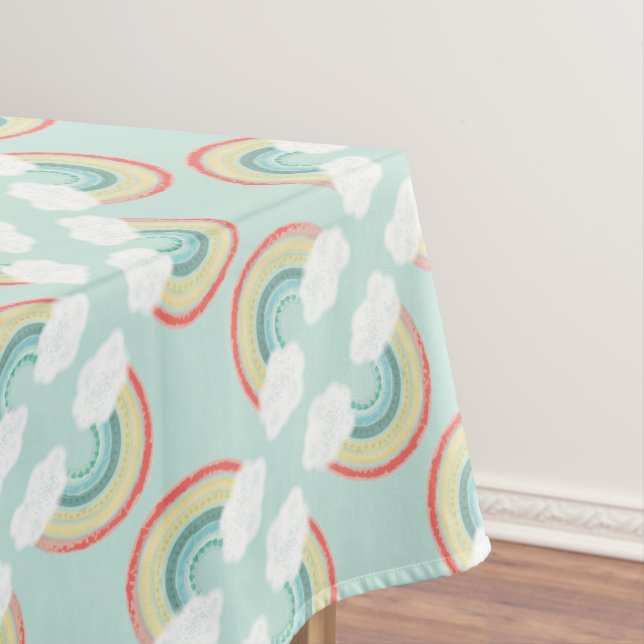 Toalha De Mesa Kids de Festa de aniversário arco-íris (Posição Original)