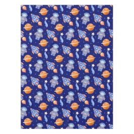 Toalha De Mesa Kids Outer Space Rocket Ship & Astronaut