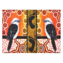 Kookaburra Sonhando Arte Aboriginal Tablecloth