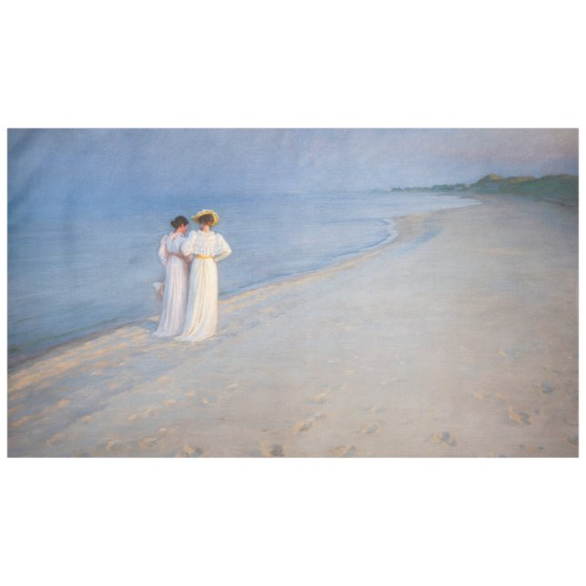 Toalha De Mesa Kroyer - Noite de Verão em Skagen Beach (Frente (Horizontal))