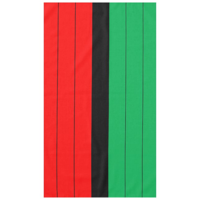 Toalha De Mesa Kwanzaa Red Black Green Kinara Padrão Striped (Frente)