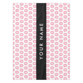 Toalha De Mesa Lábios Rosa, Beijo, Batom, Seu Nome, Personalizar
