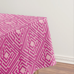 Toalha De Mesa Labirinto rosa reproduzido em qualquer cor