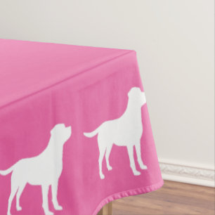 Toalha De Mesa Labrador Chá de fraldas de Cachorro Rosa