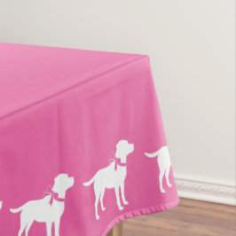Toalha De Mesa Labrador Chá de fraldas de Cachorro Rosa