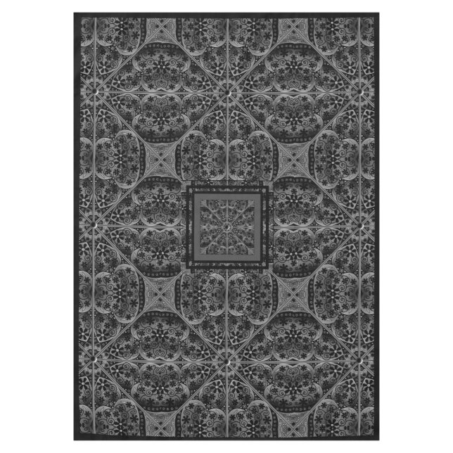 Toalha De Mesa Lace Black Cerâmico (Frente)