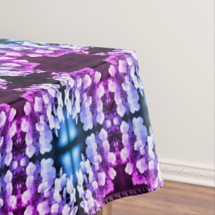 Toalha De Mesa Lacecap Hydrangea Abstrato de pintura branca preta