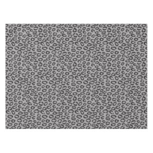 Toalha De Mesa Laço líquido preto com teste padrão do leopardo