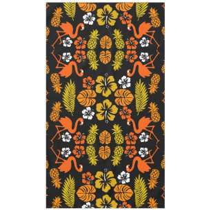 Toalha De Mesa Laranja Brilhante Tropical Padrão