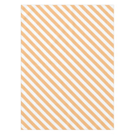 Toalha De Mesa Laranja claro e branco diagonal riscado