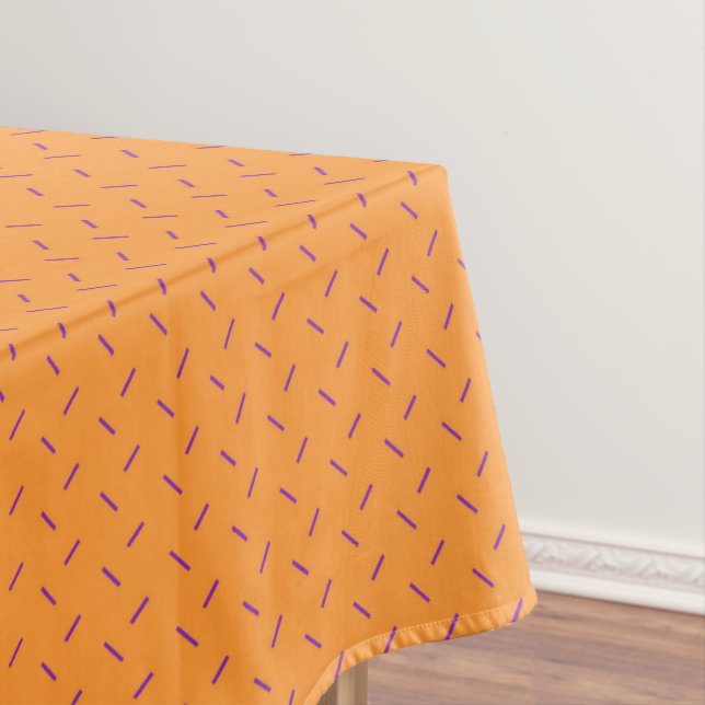 Toalha De Mesa Laranja com Tablecloth Púrpura de Traço (Posição Original)