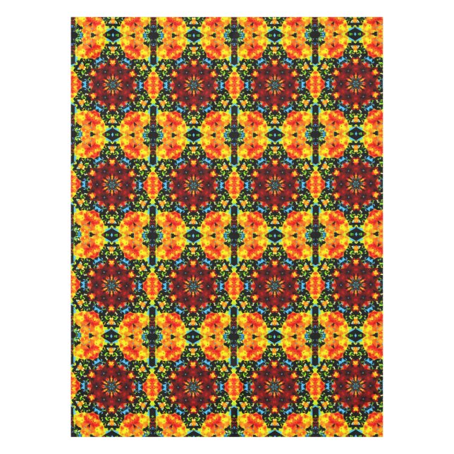 Toalha De Mesa Laranja Floral (Frente)