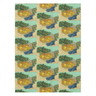 Toalha De Mesa Laranjas e limões com luvas azuis por Van Gogh