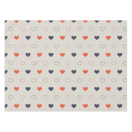 Toalha De Mesa Large - Lovely hearts / orange cream dark