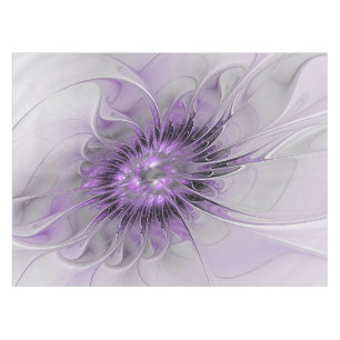 Toalha De Mesa Lavanda Flor Sonho Moderno Abstrato de Arte Fracta