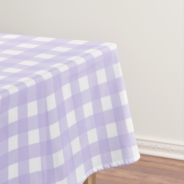 Toalha De Mesa Lavanda Pastel Gingham Verifica Tablecloth Padrão (Posição Original)