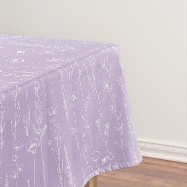 Toalha De Mesa Lavender Wildflower Baby Shower Tablecloth (Posição Original)