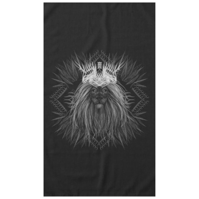 Toalha De Mesa Leão com Monograma Coroa (Frente)