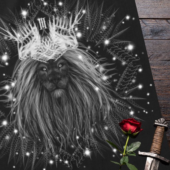 Toalha De Mesa Leão de Starlight com Monograma Coroa (Criador carregado)