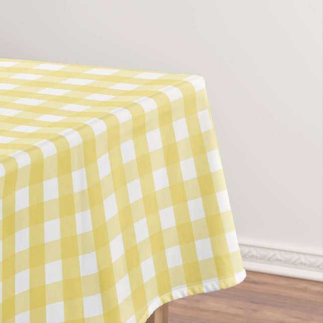 Toalha De Mesa Lemon Yellow Gingham (Posição Original)