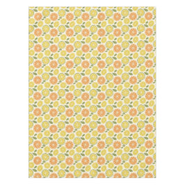Toalha De Mesa Lemon yellow orange  Pattern white 