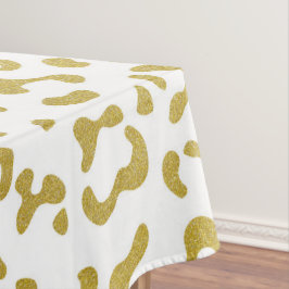 Toalha De Mesa Leopardo Dourado, Brilho Dourado, Impressão Leopar