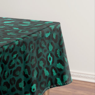 Toalha De Mesa Leopardo Dourado e Teto Série Design 4