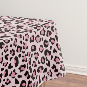 Toalha De Mesa Leopardo - Impressão Rosa