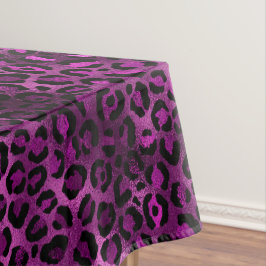 Toalha De Mesa Leopardo roxo e Dourado Design 3