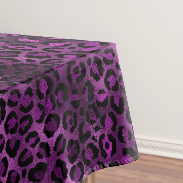 Toalha De Mesa Leopardo roxo e Dourado Design 3 (Posição Original)