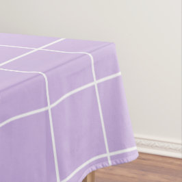 Toalha De Mesa Lilac da Grade e Branco