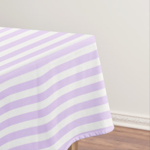 Toalha De Mesa Lilac, púrpura e listras brancas