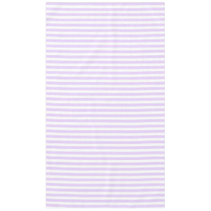 Toalha De Mesa Lilac, púrpura e tiras doces brancas