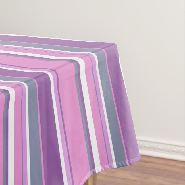 Toalha De Mesa Lilac stripes (Posição Original)