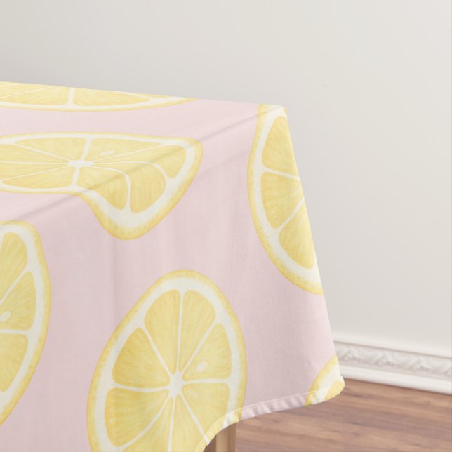 Toalha De Mesa Lima Amarela Rosa  (Posição Original)