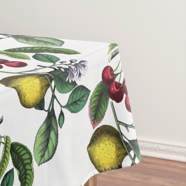 Toalha De Mesa Limão e cerejas, tablecloth botânico (Posição Original)