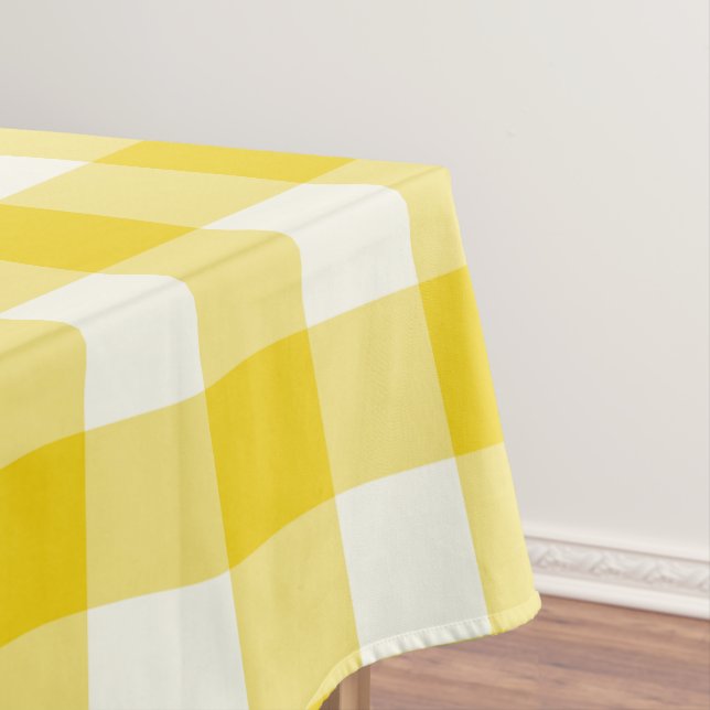 Toalha De Mesa Limão - Tablecloth amarelo da verificação do (Posição Original)