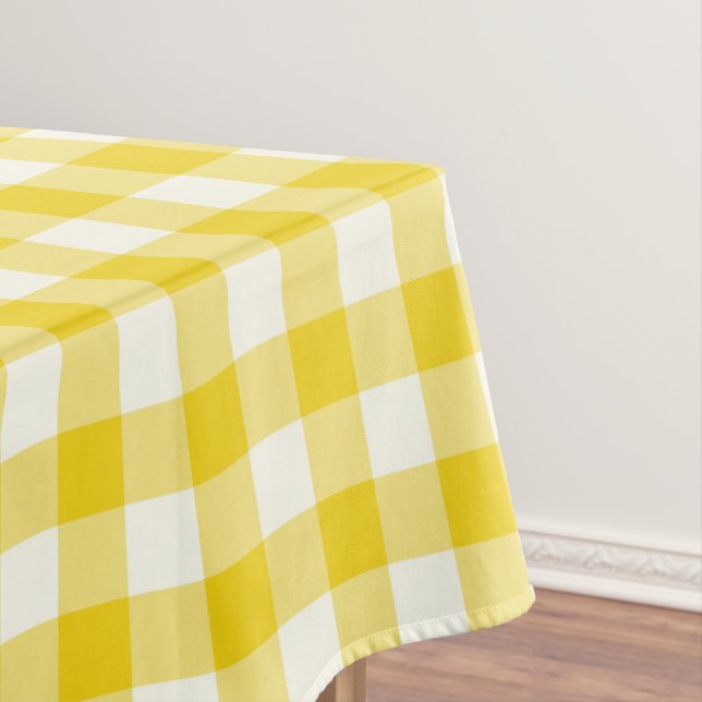 Toalha De Mesa Limão - Tablecloth amarelo da verificação do teste (Posição Original)