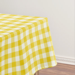 Toalha De Mesa Limão - Tablecloth amarelo do algodão do guingão