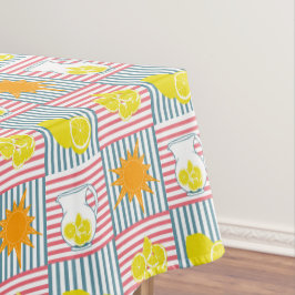 Toalha De Mesa Limões amarelos claros, sol alaranjado, jardineira