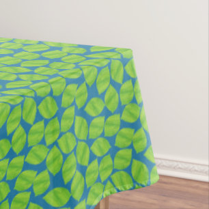 Toalha De Mesa Limões verdes frutado em fundo azul para personali