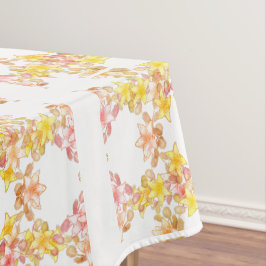 Toalha De Mesa Linda Lírio Floral Pastel Rosa Amarelo